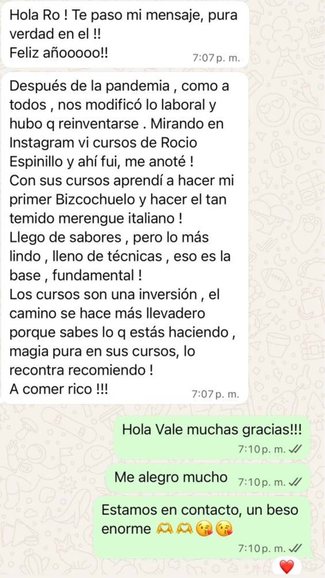 ROCIO ESPINILLO TESTIMONIOS CLIENTES SATISFECHOS