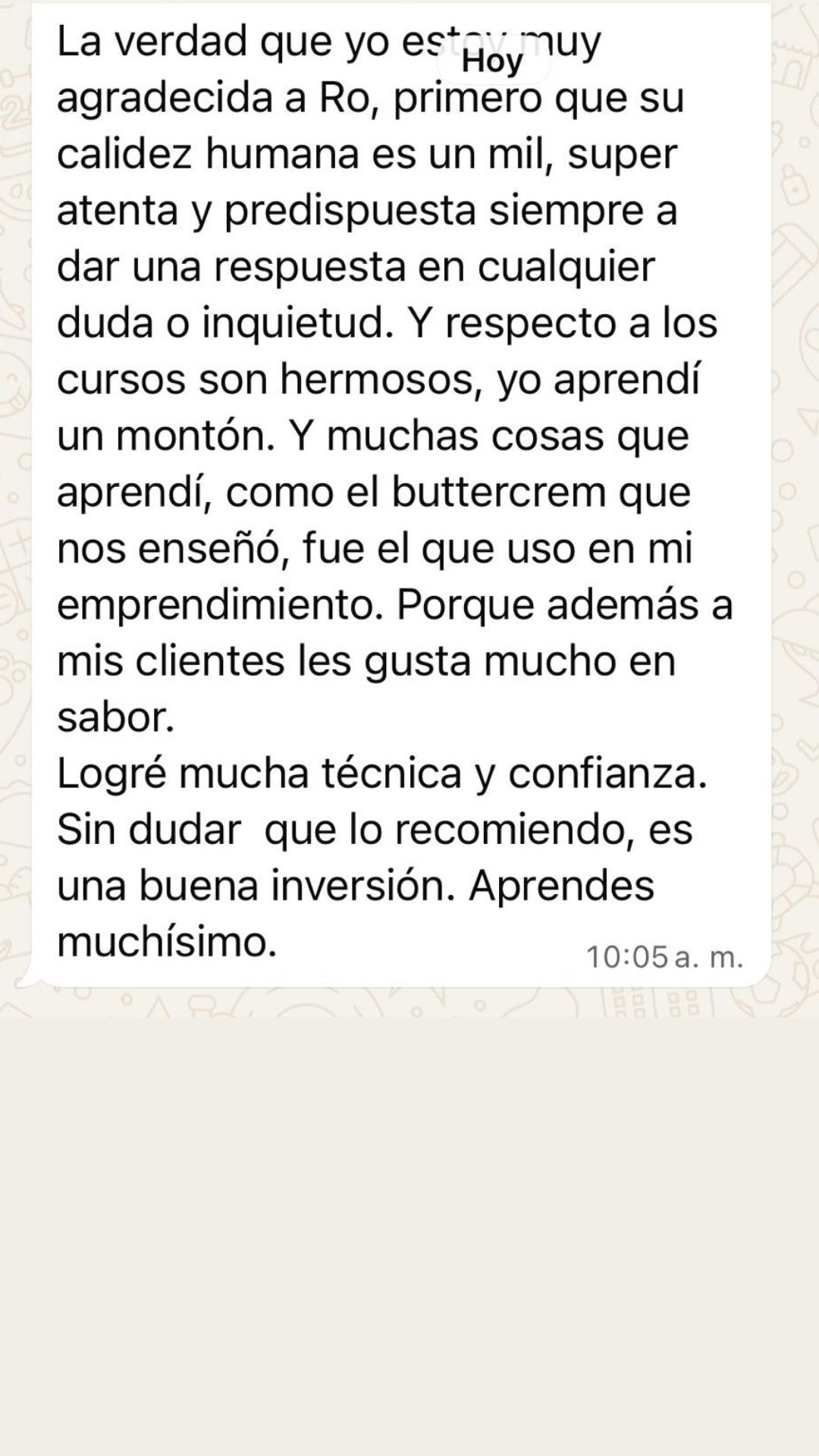 ROCIO ESPINILLO TESTIMONIOS